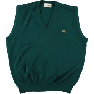 ラコステ(LACOSTE)の古着 ラコステ LACOSTE Vネック ウールニットベスト 5 メンズL /eaa374917(ベスト)