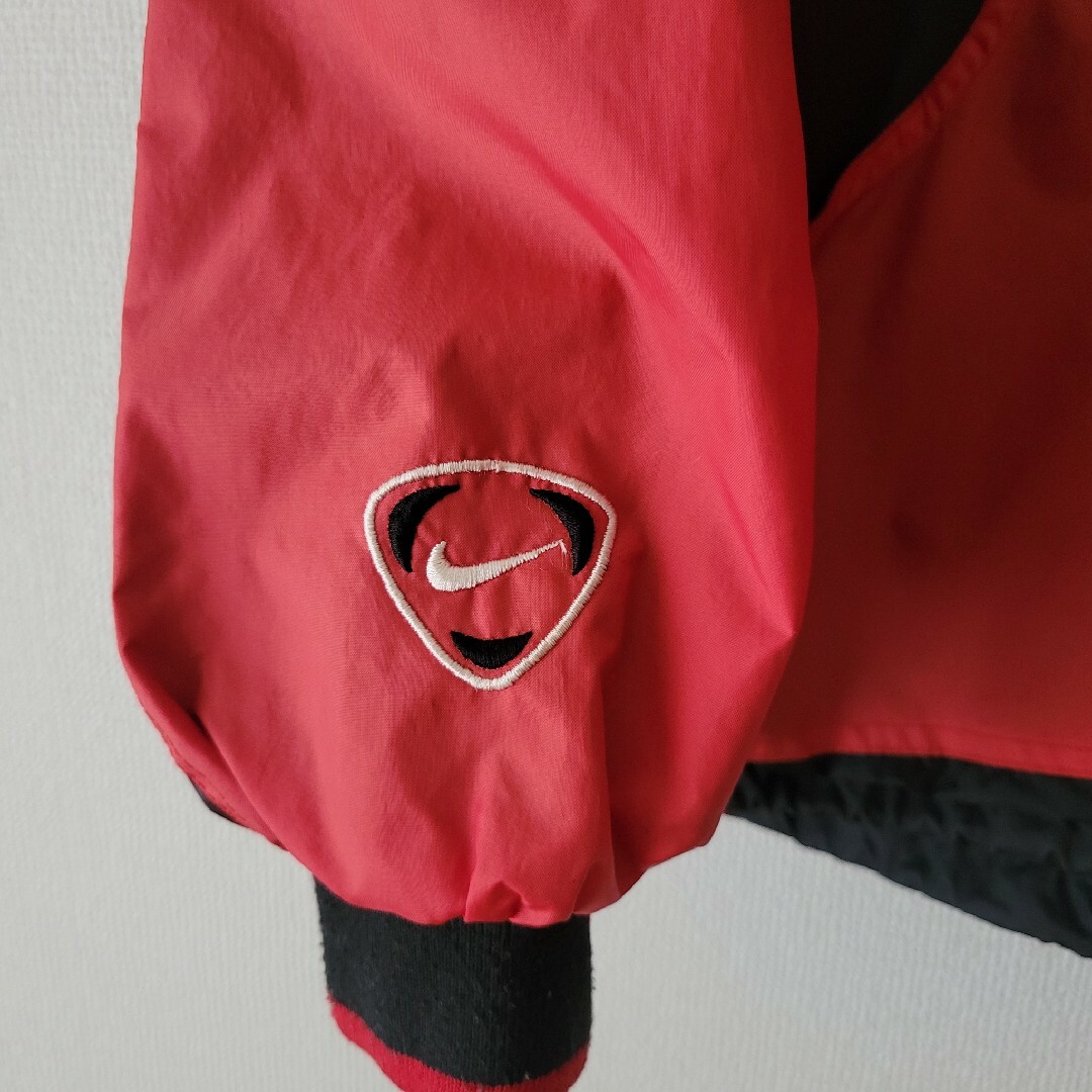 Vintage NIKE PREMIER 刺繍ロゴ ナイロンジャケット 赤黒 8