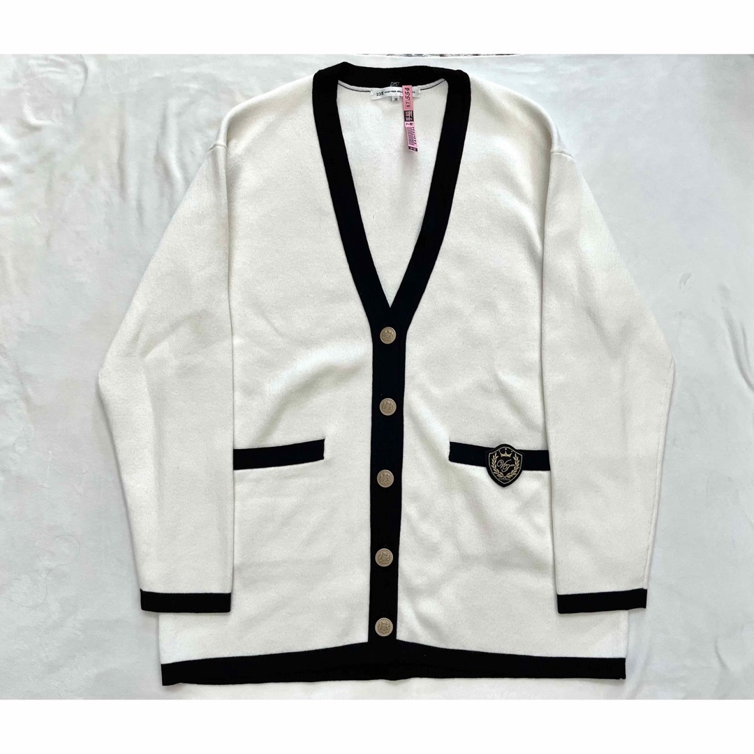 極美品☆23区 【洗える】コンパクトコットンポリエステル カーディガン 38