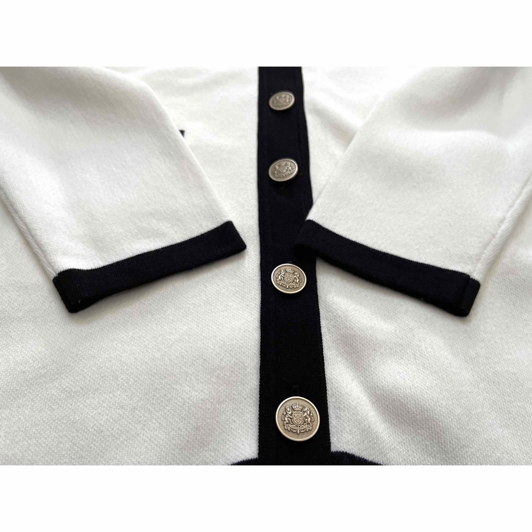 極美品☆23区 【洗える】コンパクトコットンポリエステル カーディガン 38