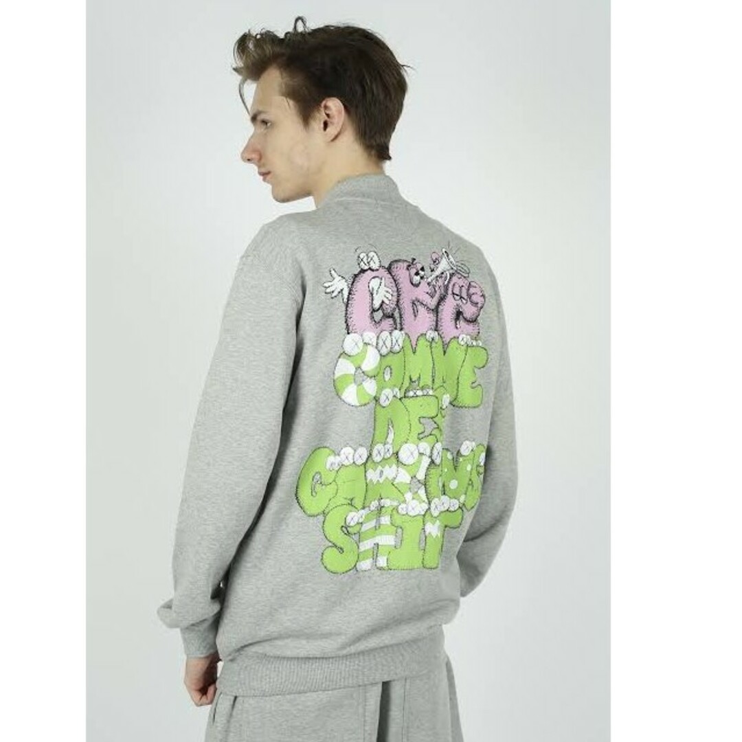 kaws コムデギャルソン zip スウェット sizeM grey