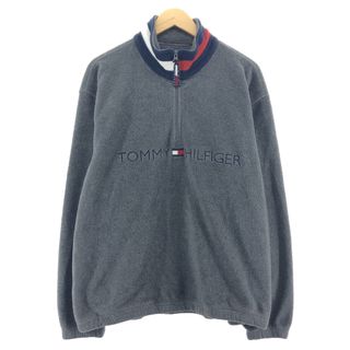 トミーヒルフィガー(TOMMY HILFIGER)の古着 トミーヒルフィガー TOMMY HILFIGER ハーフジップ フリースプルオーバー メンズXL /eaa376652(その他)