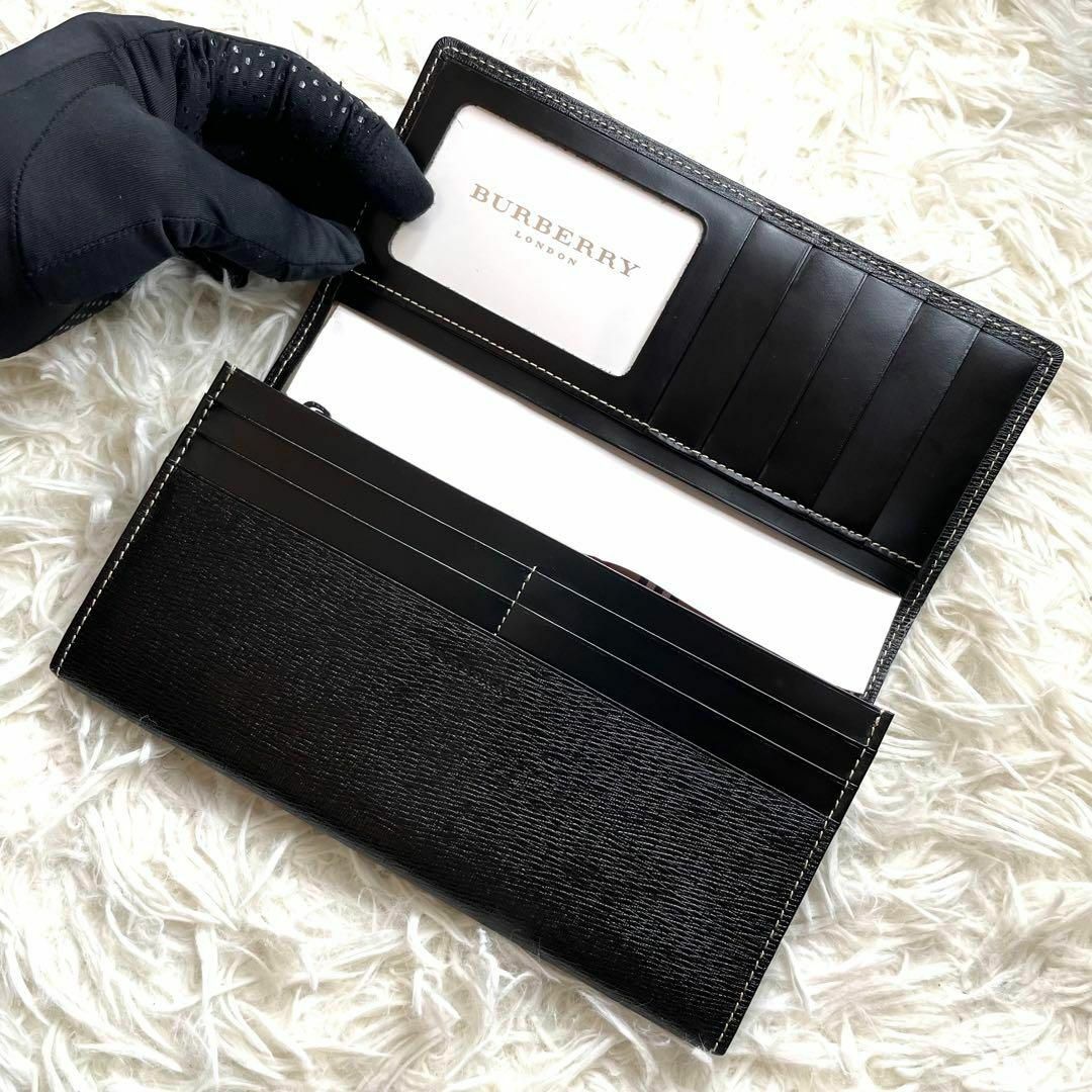 BURBERRY(バーバリー)の⋟新品未使用⋞ 付属品完備 / バーバリー ステッチノバチェックウォレット 黒 レディースのファッション小物(財布)の商品写真