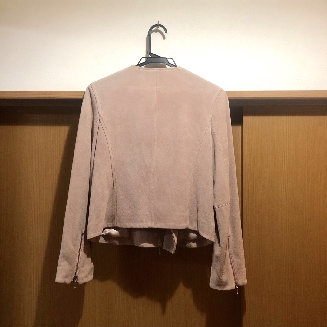 ☆新品・タグ付き☆秋冬 Ri Nominare やぎ革 レザージャケット ピンク-