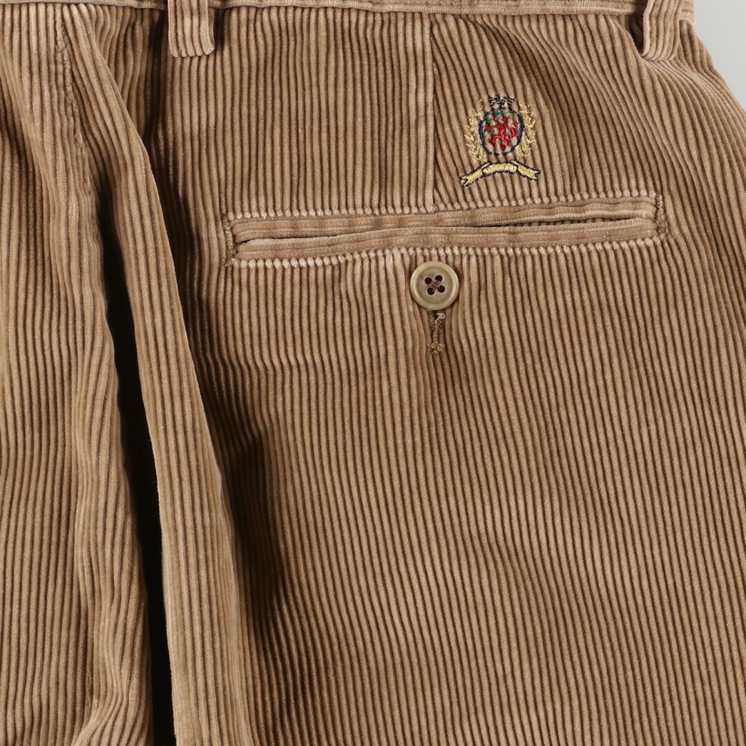 古着 90年代 トミーヒルフィガー TOMMY HILFIGER 太畝 ツータック コーデュロイパンツ メンズw32 ヴィンテージ /eaa375356