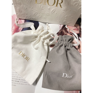 ディオール(Dior)のディオール　巾着ポーチ　2枚セット(ポーチ)