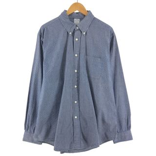 ブルックスブラザース(Brooks Brothers)の古着 ブルックスブラザーズ Brooks Brothers Est.1818 長袖 ボタンダウンストライプシャツ メンズXL /eaa374333(シャツ)