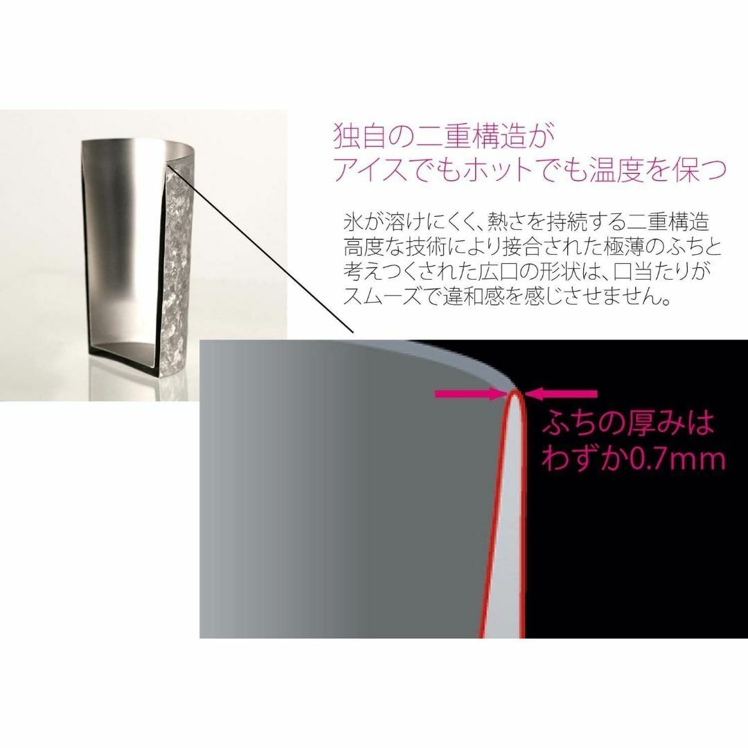 HORIE 新潟県燕産 チタン2重タンブラー 窯創り ライト 270cc 結（ゆ