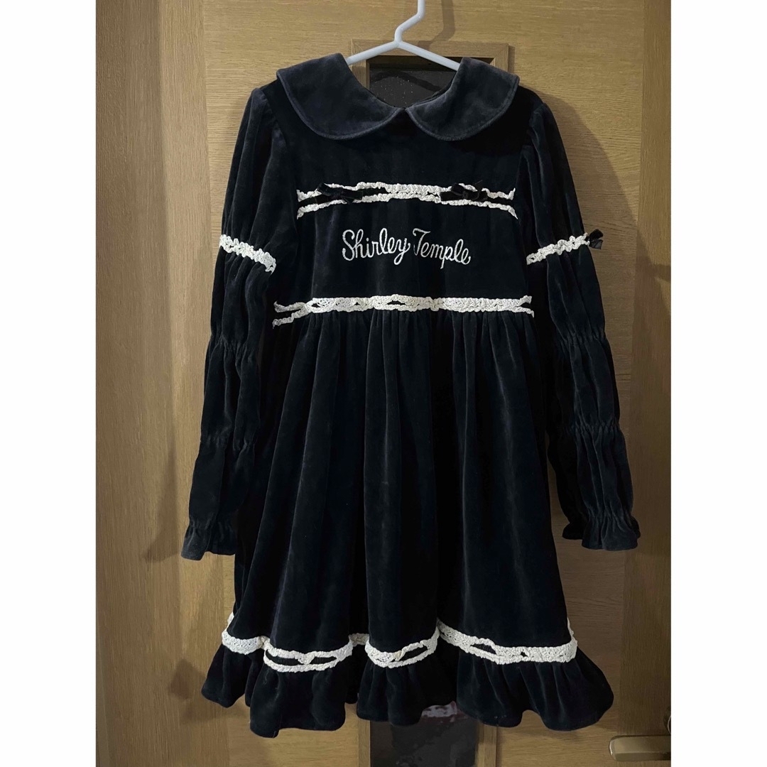 Shirley Temple(シャーリーテンプル)の［shirlytemple］シャーリーテンプル　ワンピース　120cm ベロア キッズ/ベビー/マタニティのキッズ服女の子用(90cm~)(ワンピース)の商品写真