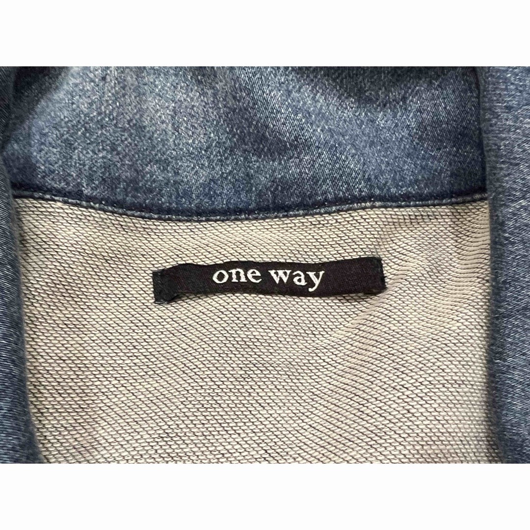 one*way(ワンウェイ)の【美品】one way ワンウェイ　デニム　ジャケット　Mサイズ　ジージャン レディースのジャケット/アウター(Gジャン/デニムジャケット)の商品写真