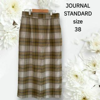 ジャーナルスタンダード(JOURNAL STANDARD)のジャーナルスタンダード チェック タイト ロング スカート ブラウン系 38(ロングスカート)