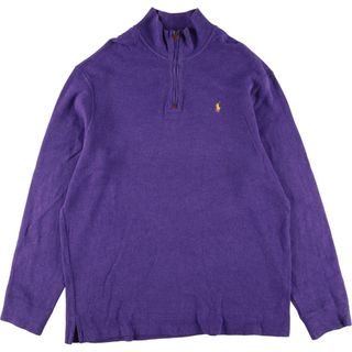 ラルフローレン(Ralph Lauren)の古着 ラルフローレン Ralph Lauren POLO RALPH LAUREN コットンニットハーフジップセーター メンズL /eaa334838(ニット/セーター)