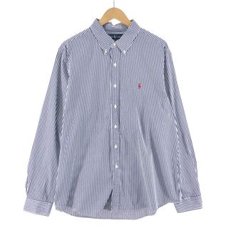 ラルフローレン(Ralph Lauren)の古着 ラルフローレン Ralph Lauren CUSTOM FIT 長袖 ボタンダウンストライプシャツ メンズXXL /eaa375720(シャツ)