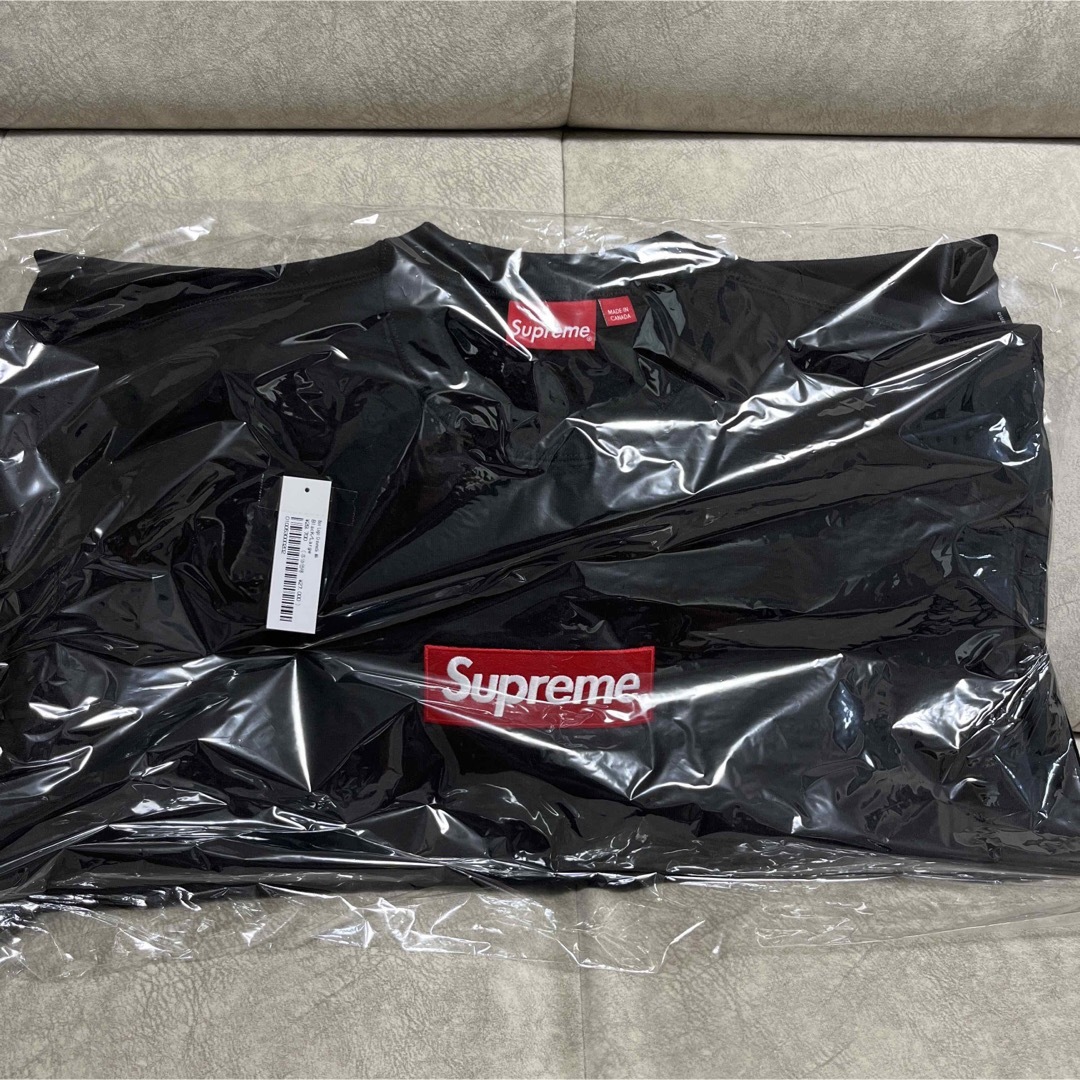 supreme box logo crew neck ブラック　Lサイズ