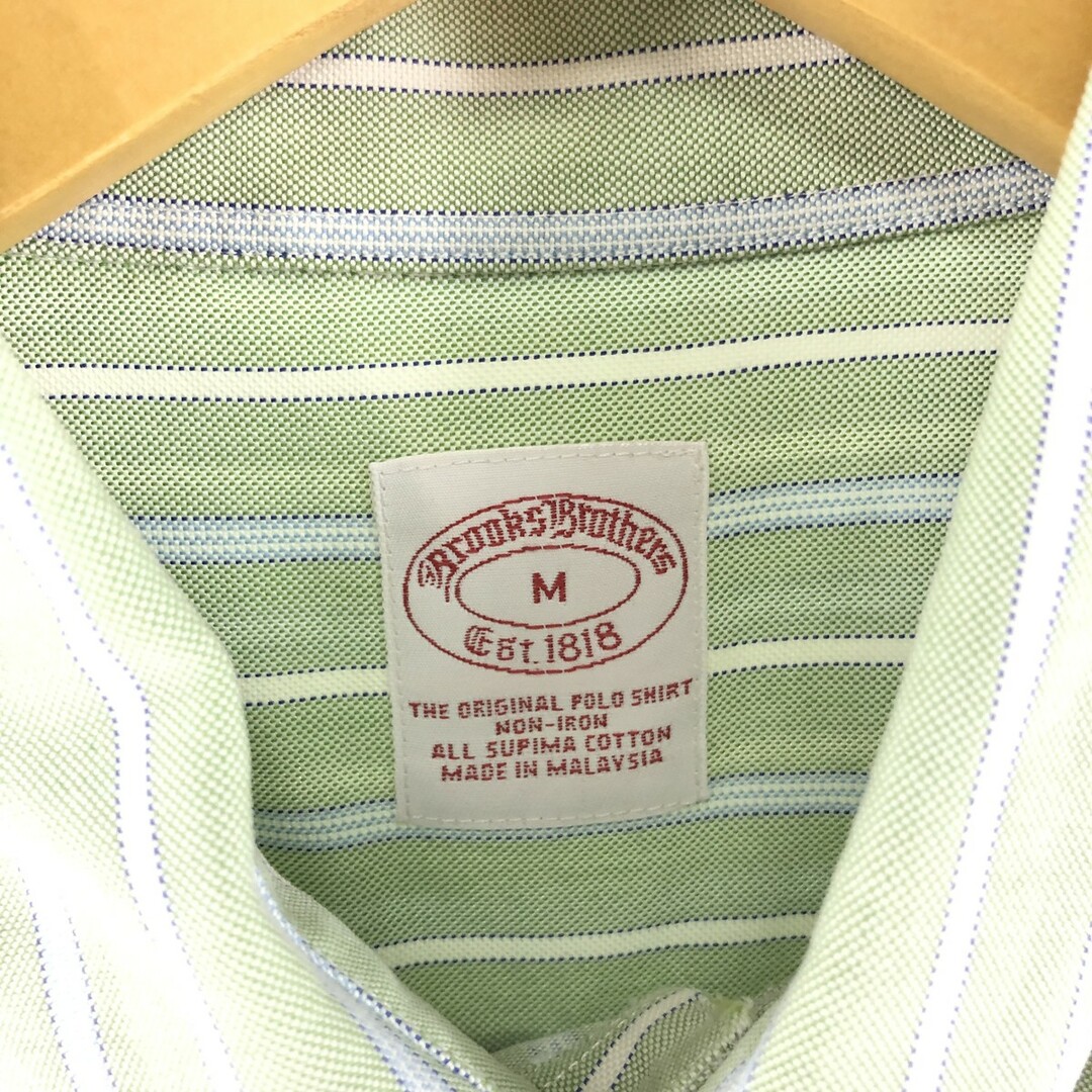 Brooks Brothers(ブルックスブラザース)の古着 ブルックスブラザーズ Brooks Brothers Est.1818 オックスフォード 長袖 ボタンダウンストライプシャツ メンズM /eaa374332 メンズのトップス(シャツ)の商品写真