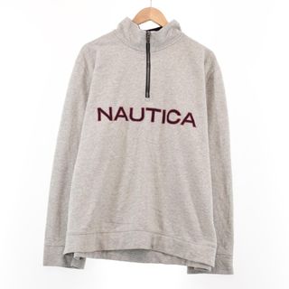 ノーティカ(NAUTICA)の古着 ノーティカ NAUTICA ハーフジップスウェットシャツ トレーナー メンズXL /eaa330066(スウェット)