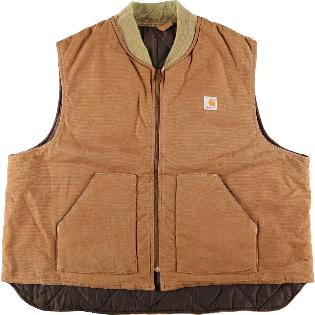 ビッグサイズ 80年代 カーハート Carhartt 中綿入り ダック地ベスト USA製 メンズXXXL ヴィンテージ /eaa375180