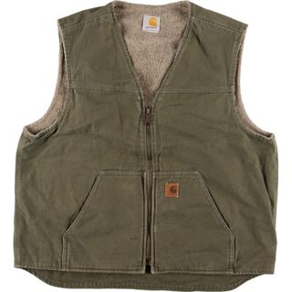 90年代 カーハート Carhartt ダック地ベスト メンズL ヴィンテージ /eaa372893