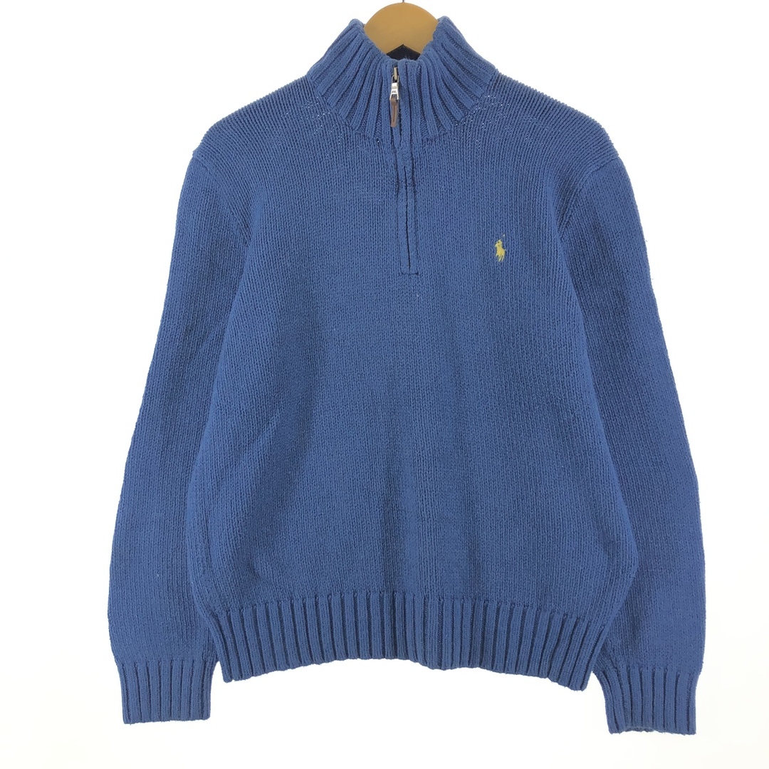 古着 ラルフローレン Ralph Lauren POLO by Ralph Lauren コットンニットハーフジップセーター メンズL  /eaa358288 | フリマアプリ ラクマ