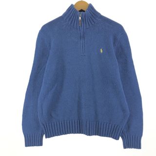 ラルフローレン(Ralph Lauren)の古着 ラルフローレン Ralph Lauren POLO by Ralph Lauren コットンニットハーフジップセーター メンズL /eaa358288(ニット/セーター)