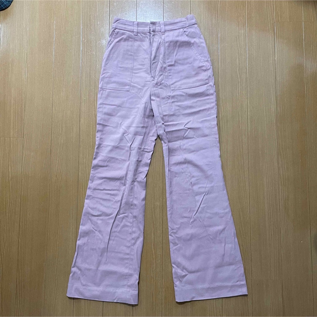 SNIDEL(スナイデル)のsnidel カラーバギーパンツ ピンク フレアパンツ レディースのパンツ(カジュアルパンツ)の商品写真
