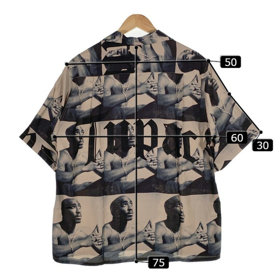 WACKO MARIA ワコマリア TUPAC S/S HAWAIAN SHIRTS ハワイアンシャツ 半袖 2PAC ベージュ Size L