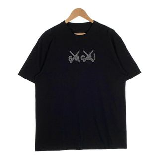 サカイ sacai 22SS ロゴ プリント Tシャツ カットソー 半袖 3 黒