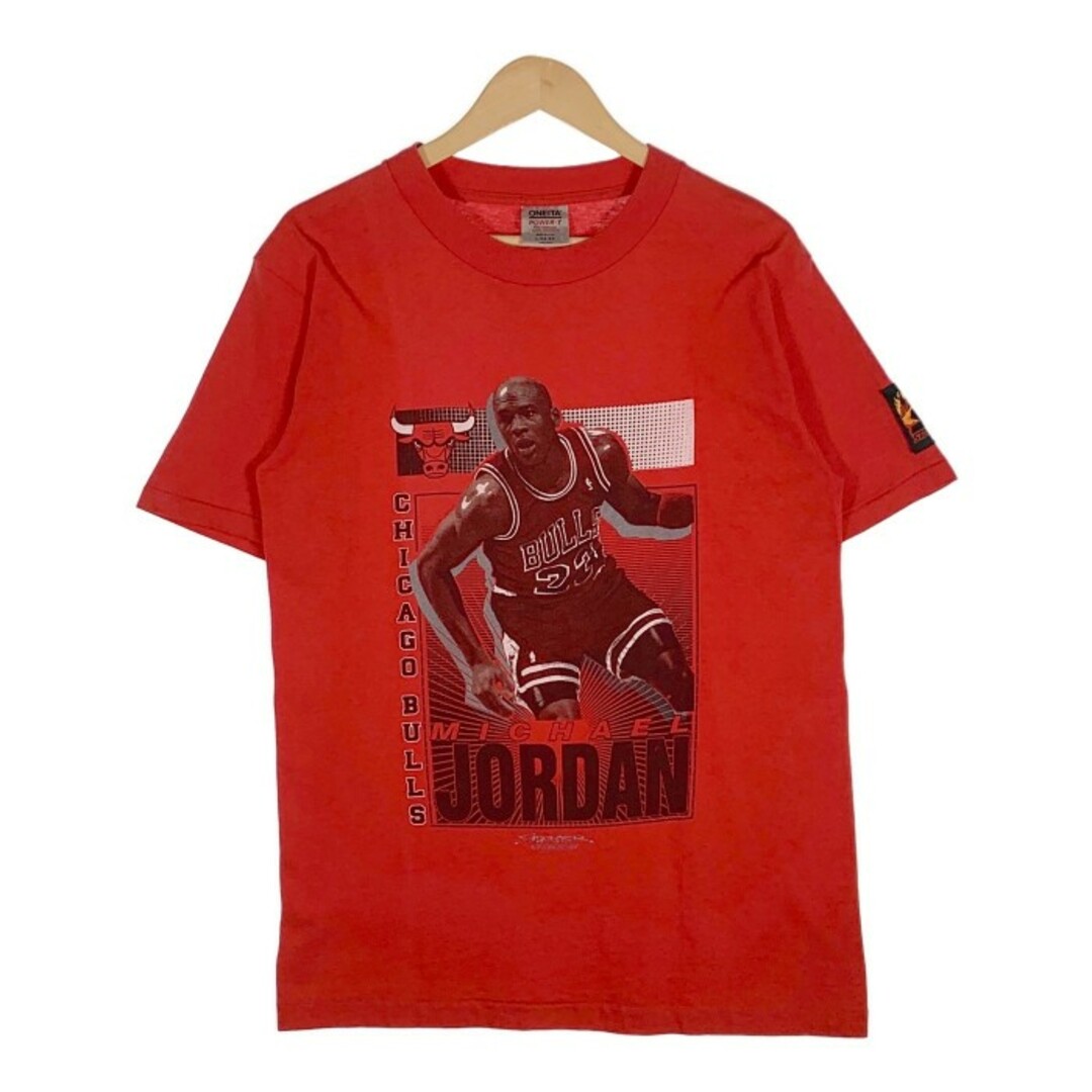 90's MICHAEL JORDAN マイケルジョーダン フォトプリント Tシャツ 1991STARTER ONEITA レッド Size L