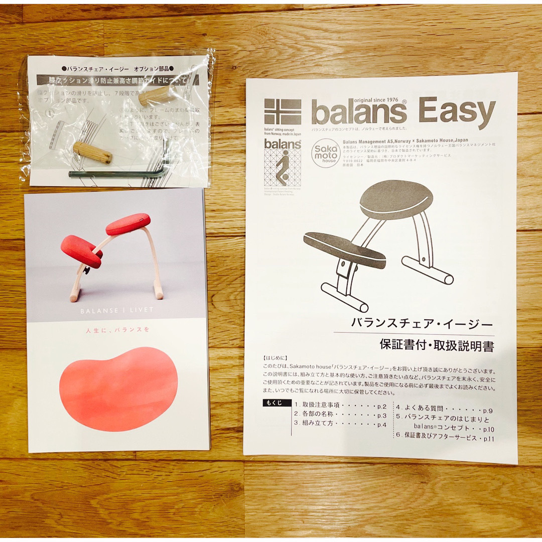 バランスチェアbalans Easy&純正カバー　付属品全て⭐︎美品⭐︎ インテリア/住まい/日用品の椅子/チェア(デスクチェア)の商品写真