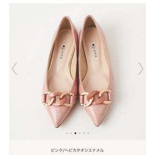 ダイアナ(DIANA)のDIANA ダイアナ　パイソン柄ピンク　21.5 新品(バレエシューズ)