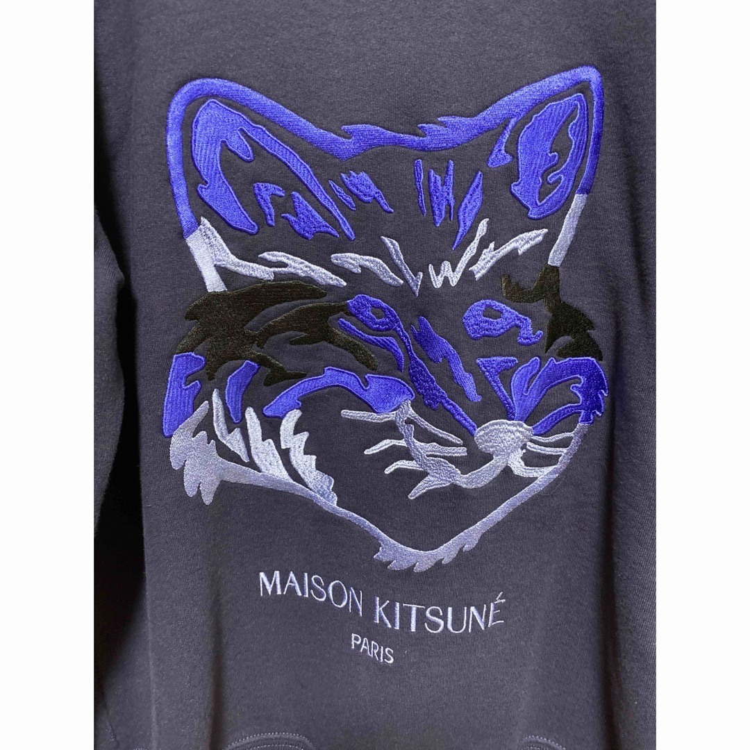 【美品】MAISON KITSUNE スウェット 刺繍 プリント ホワイト