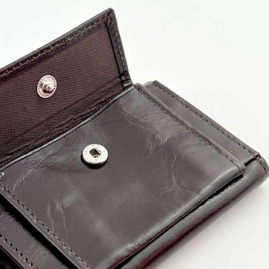 三つ折り 財布 小さい メンズ レディース コンパクト 小銭入れ 定期 大容量 メンズのファッション小物(折り財布)の商品写真