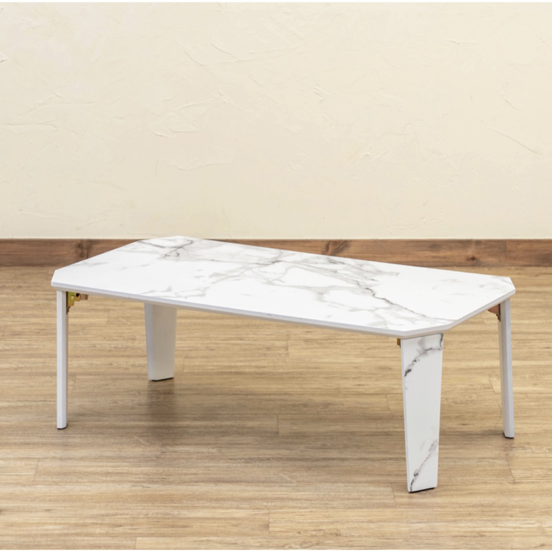 【新品】センターテーブル　90×50（ヴィンテージブラウン）折れ脚　ローテーブル インテリア/住まい/日用品の机/テーブル(ローテーブル)の商品写真