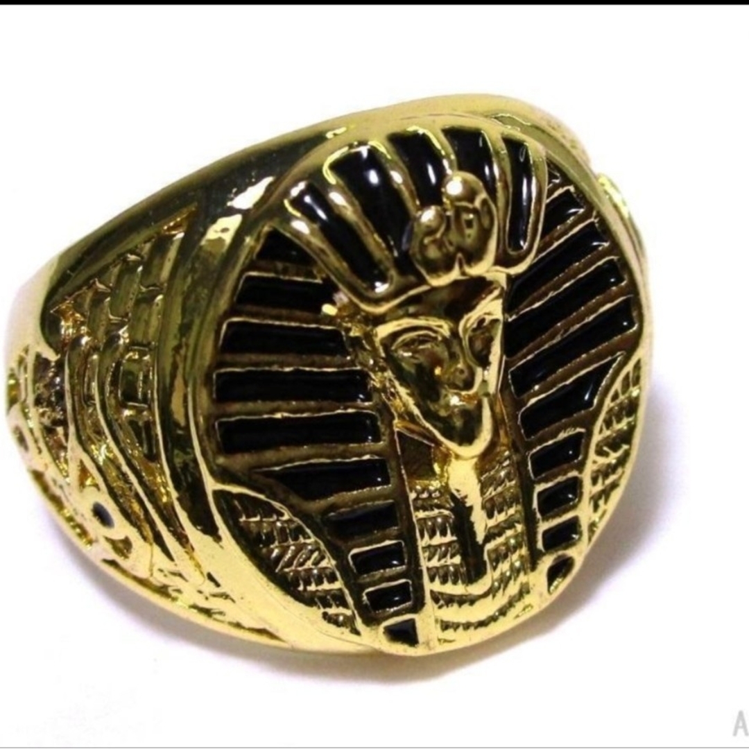 【305a】ゴールド　リング　指輪　古代エジプトをイメージ　20号 メンズのアクセサリー(リング(指輪))の商品写真