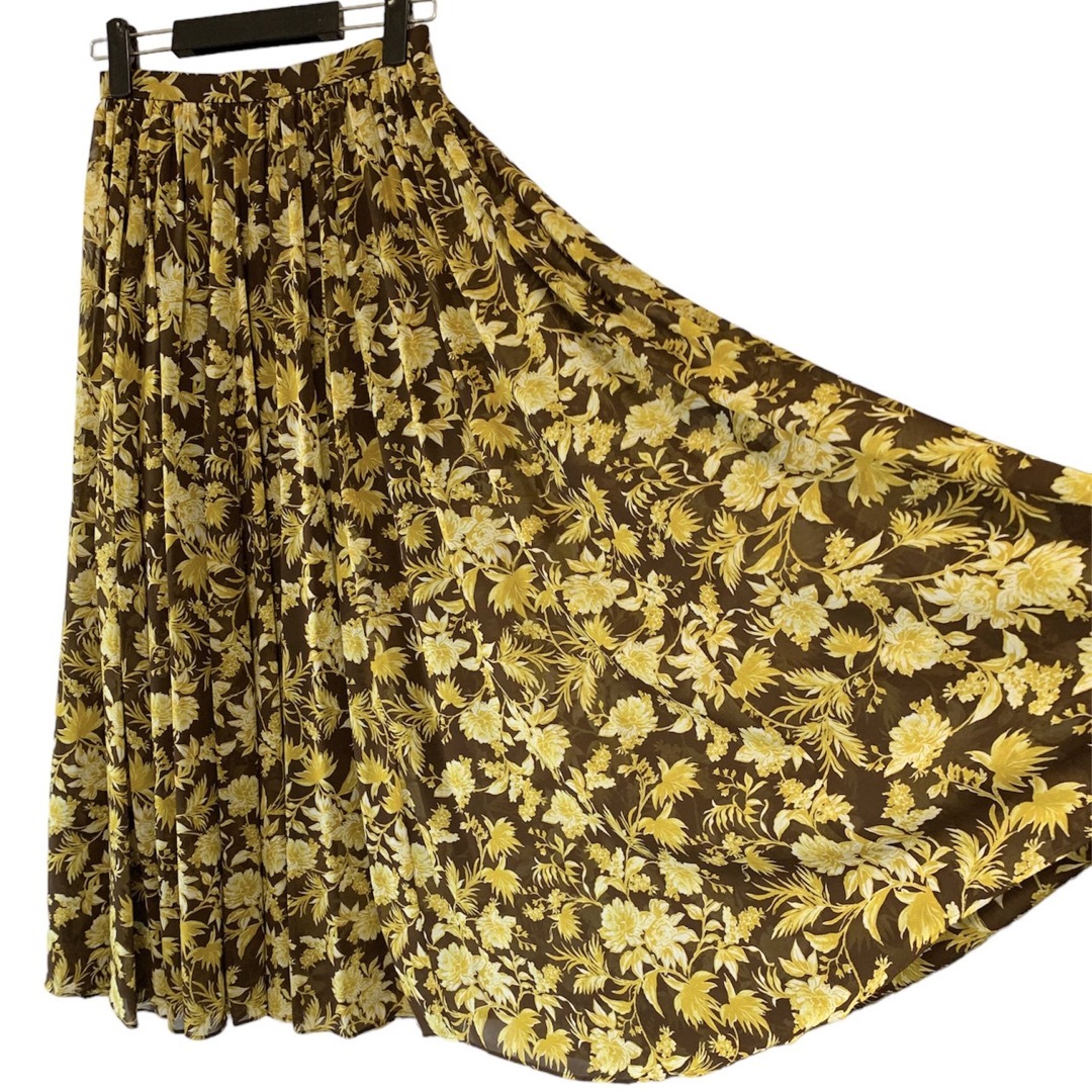 新品 ユナイテッドアローズ トロピカルフラワー ロングスカート Sサイズ 花柄