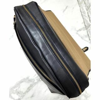 美品　森田鞄　ビジネスバッグ　ショルダー　ハンド　2way　レザー　ブラック