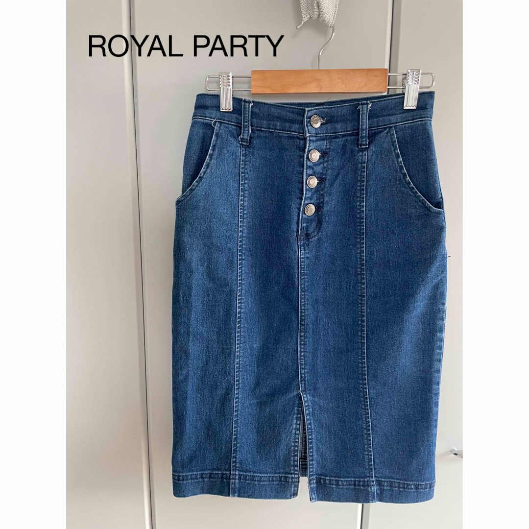 ROYAL PARTY(ロイヤルパーティー)の【ROYAL PARTY 】デニムスカート　タイトスカート レディースのスカート(ひざ丈スカート)の商品写真