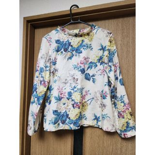 ジュンコシマダ(JUNKO SHIMADA)のジュンコシマダ 花柄 ボタニカル ブラウス シャツ トップス L(シャツ/ブラウス(半袖/袖なし))