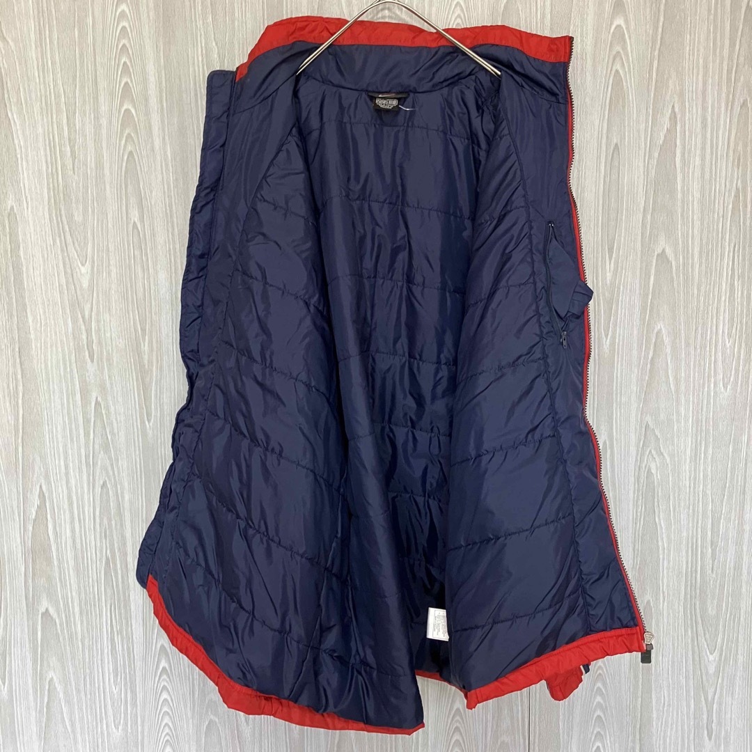 ナイキ 中綿 パデッドジャケット 2XL アイボリー 紺 ワンポイントロゴ