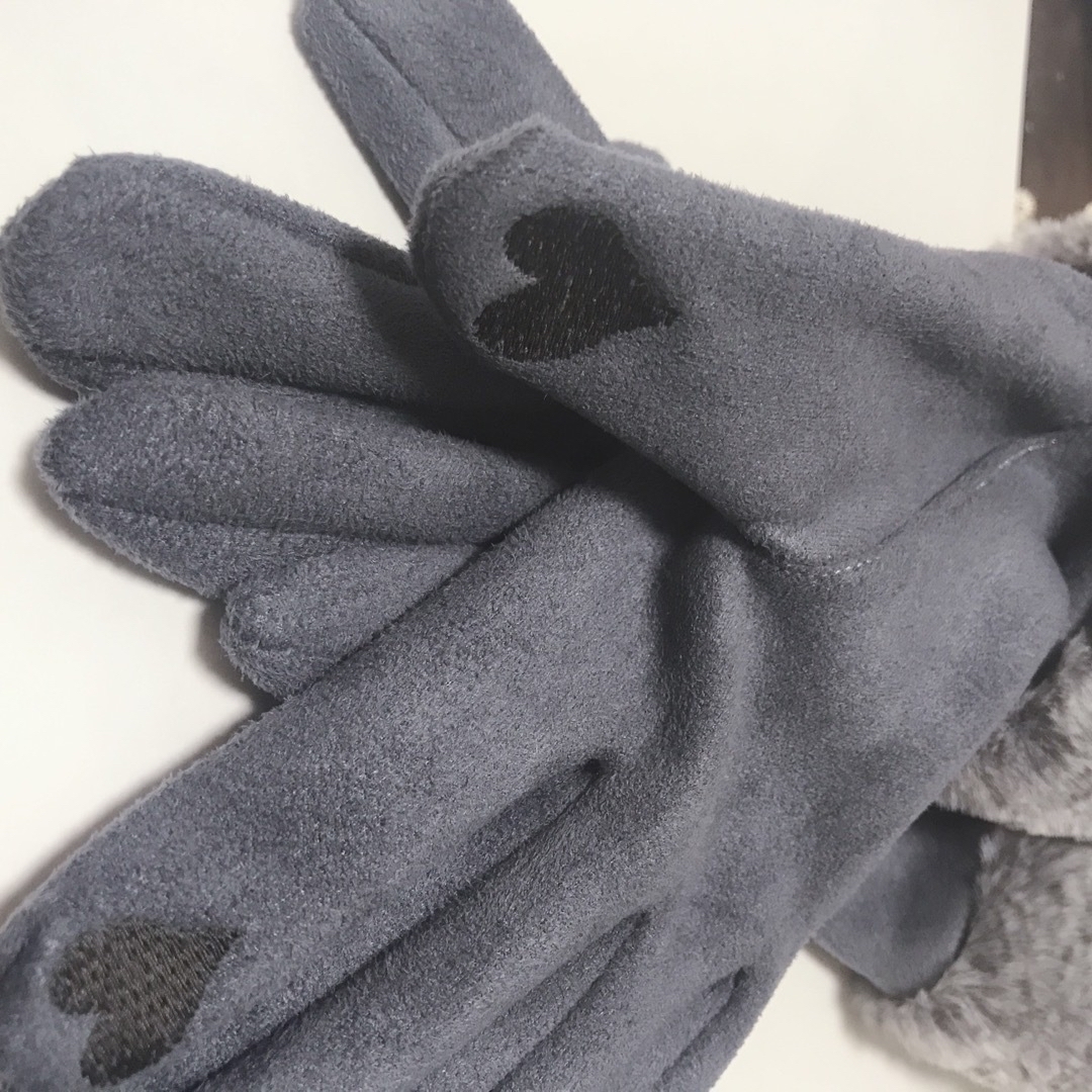 イッツデモ ITS' DEMO 【スマホOK】ファーカフスエードグローブ  レディースのファッション小物(手袋)の商品写真