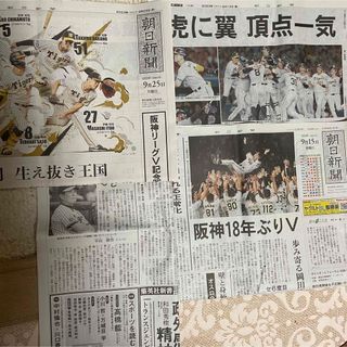 朝日新聞　阪神タイガース　優勝(趣味/スポーツ)