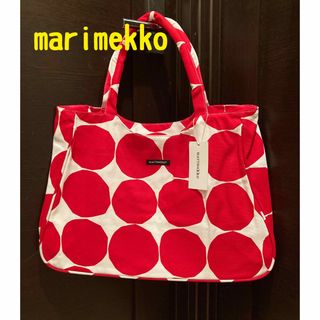 マリメッコ(marimekko)の新品　訳あり　 マリメッコ　トートバッグ　ドット　レッド　水玉　赤(トートバッグ)