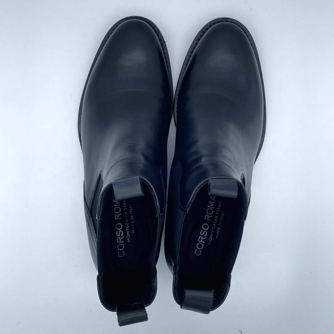 CORSO ROMA 9(コルソローマ)のコルソローマノーヴェ  サイドゴアブーツ ブラック 24.5 レディースの靴/シューズ(ブーツ)の商品写真