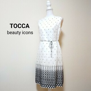 トッカ(TOCCA)のTOCCA　トッカ　刺繍ドレスワンピース　大きいサイズ 　ひざ丈(ひざ丈ワンピース)