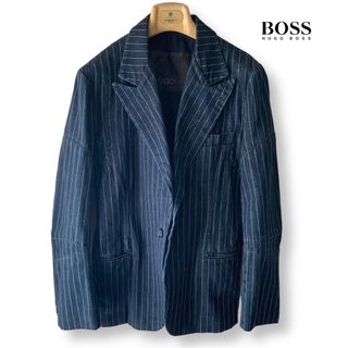 ヒューゴボス(HUGO BOSS)の美品/HUGO BOSS/ピークドラペル/コットンデニムジャケット(テーラードジャケット)