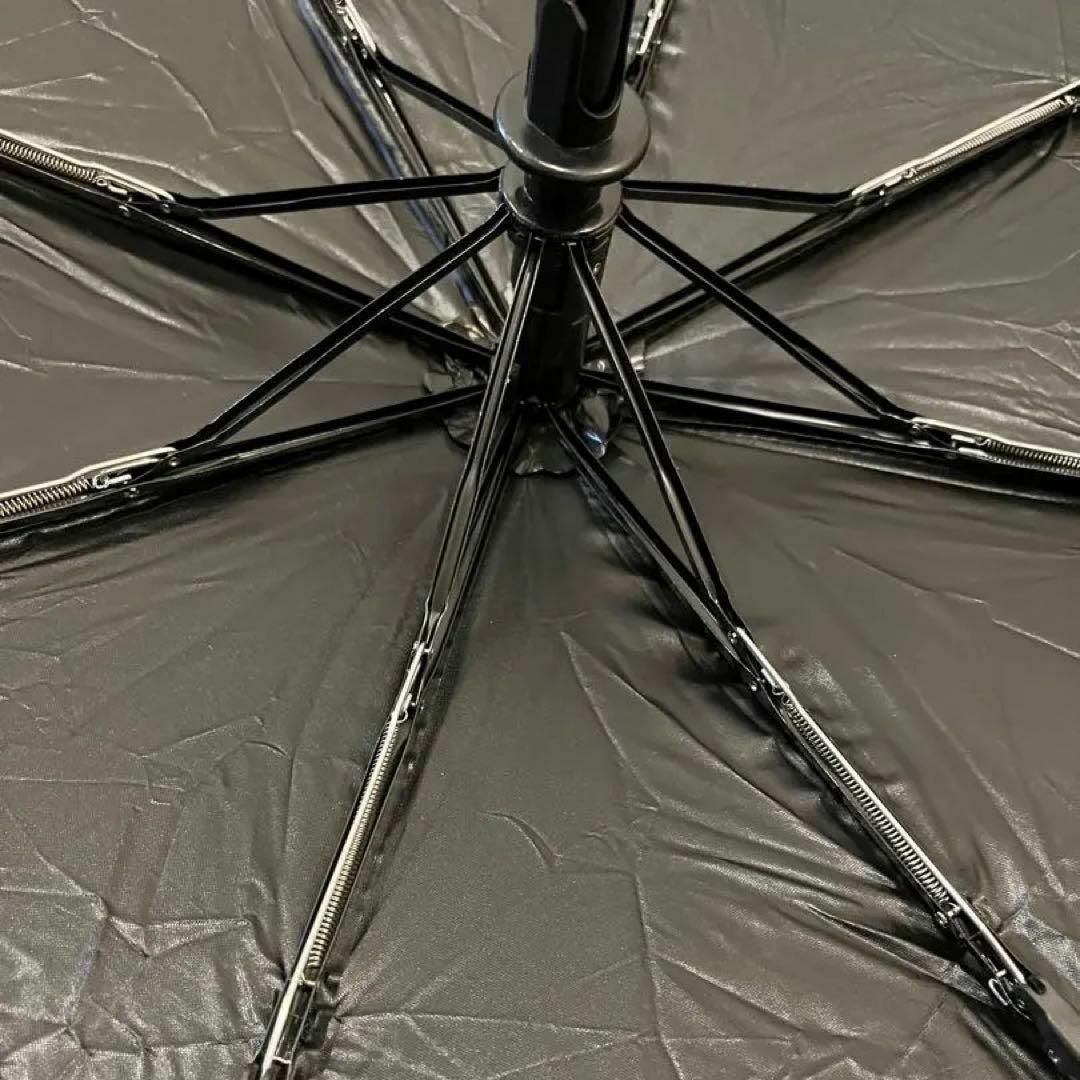折りたたみ傘  晴雨兼用 ワンタッチ 自動開閉 ジャンプ傘 8本骨 黒 軽量 メンズのファッション小物(傘)の商品写真