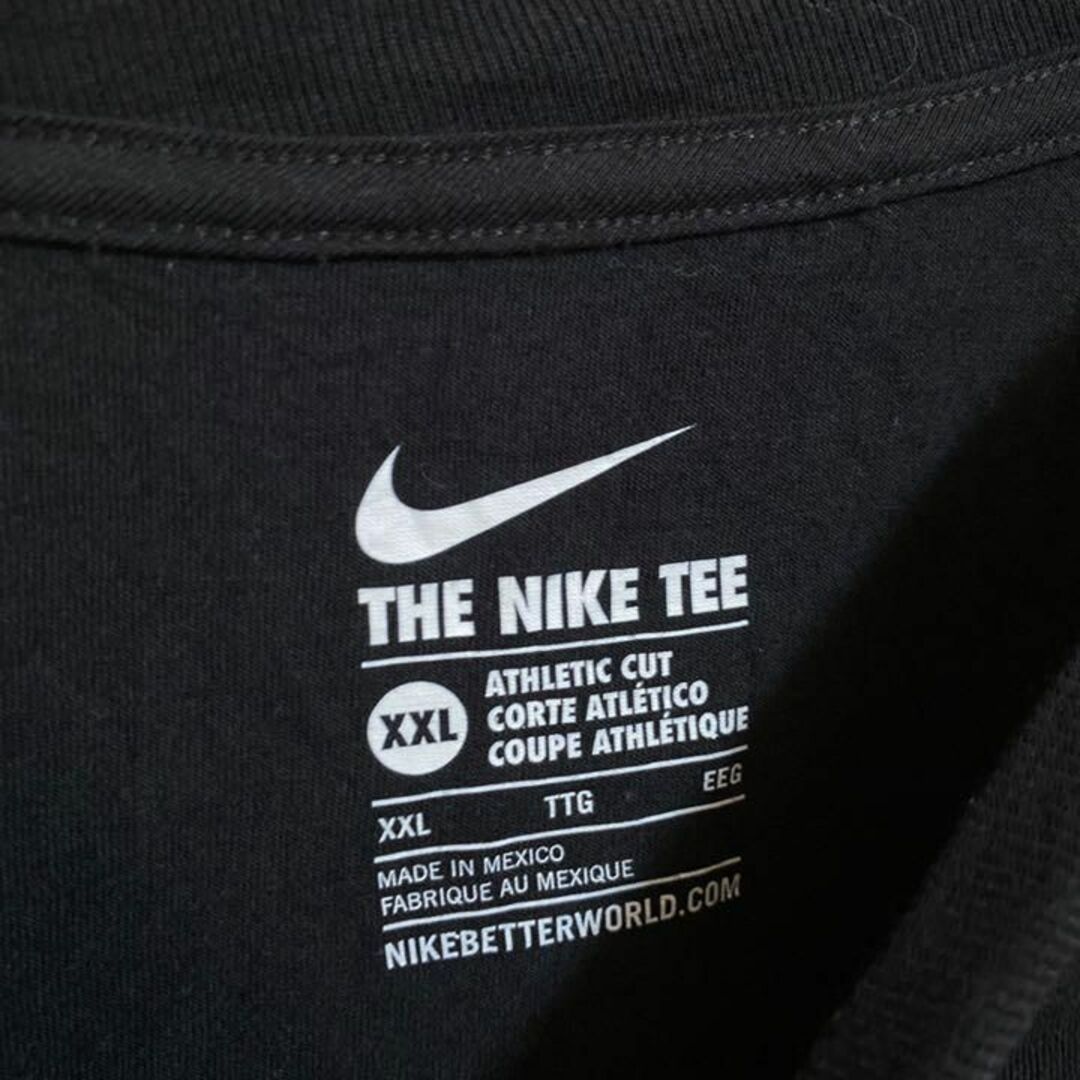 ナイキ スウッシュ デカロゴ ロゴ Tシャツ ストリート USA古着 半袖 黒