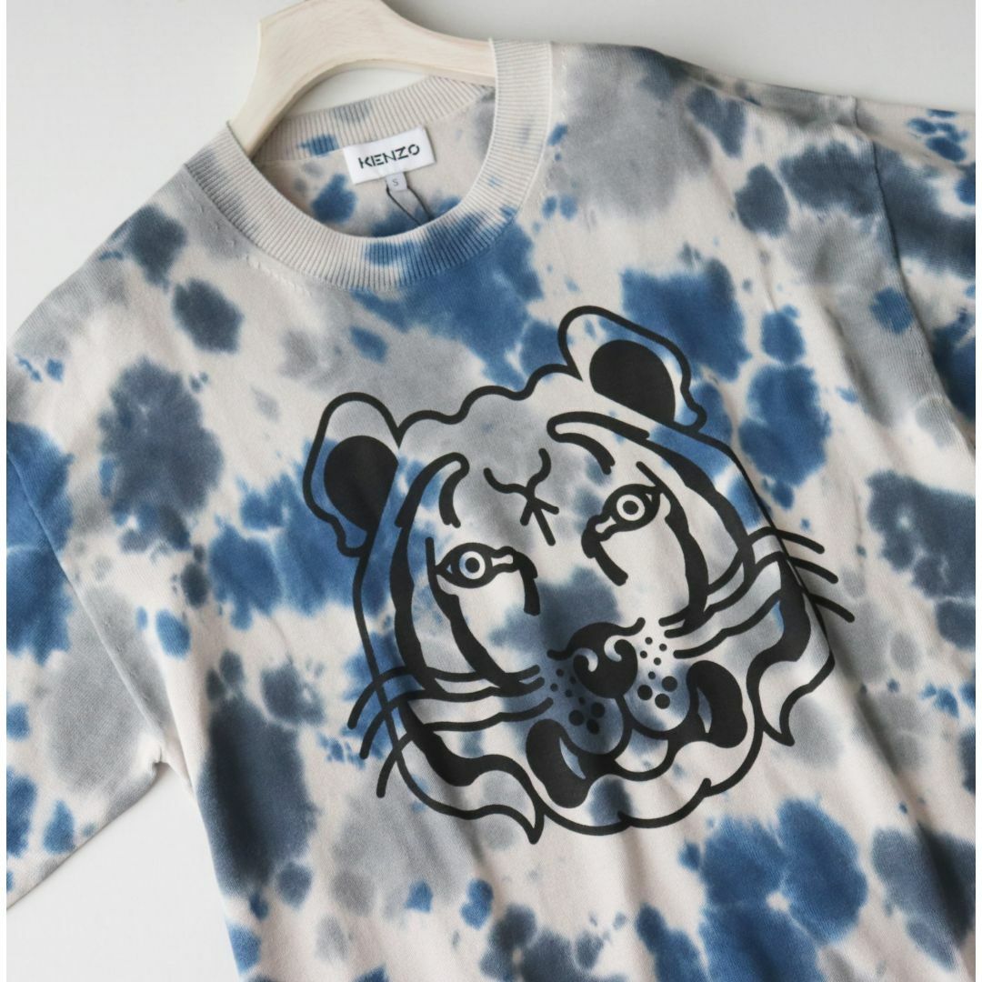 KENZO(ケンゾー)の新品タグ付き【ケンゾー】タイガー タイダイ柄 クルーネック ニット S(大きめ) メンズのトップス(ニット/セーター)の商品写真