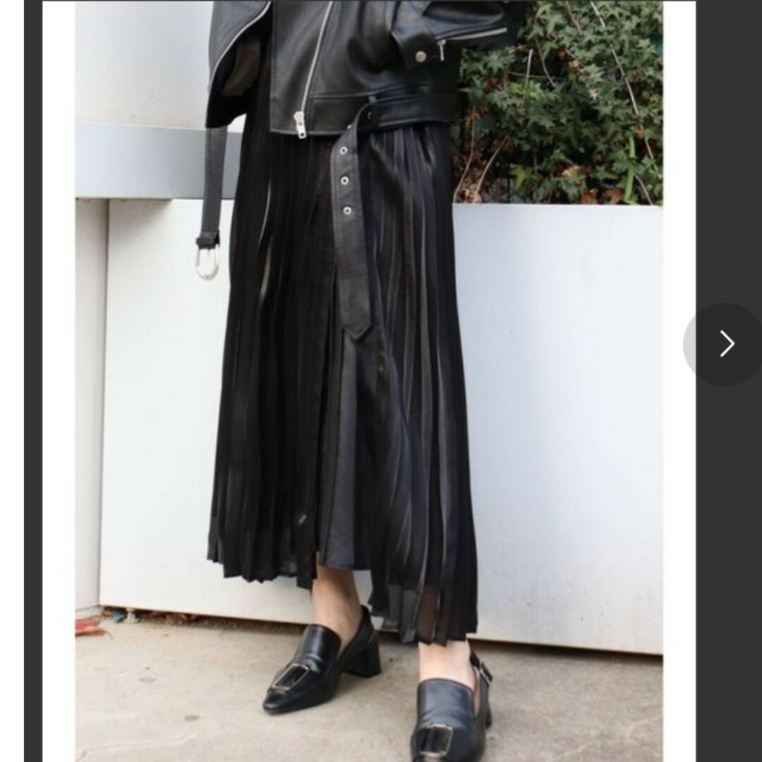 MURUA　BLACK　プリーツスカート レディースのスカート(ロングスカート)の商品写真