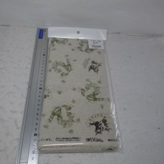 新品　麻混生地　カーキ　生地　マーシィ　麦わら帽子　わちふぃーるど　ダヤン　猫(生地/糸)